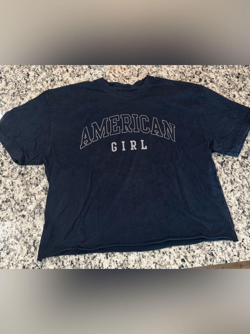 American Girl Crop Oversized Tshirt
